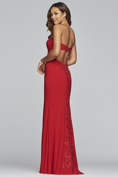 Faviana - S10271 Bead-Embroidered Cutout Strapless Sheath Gown Special Occasion Dress