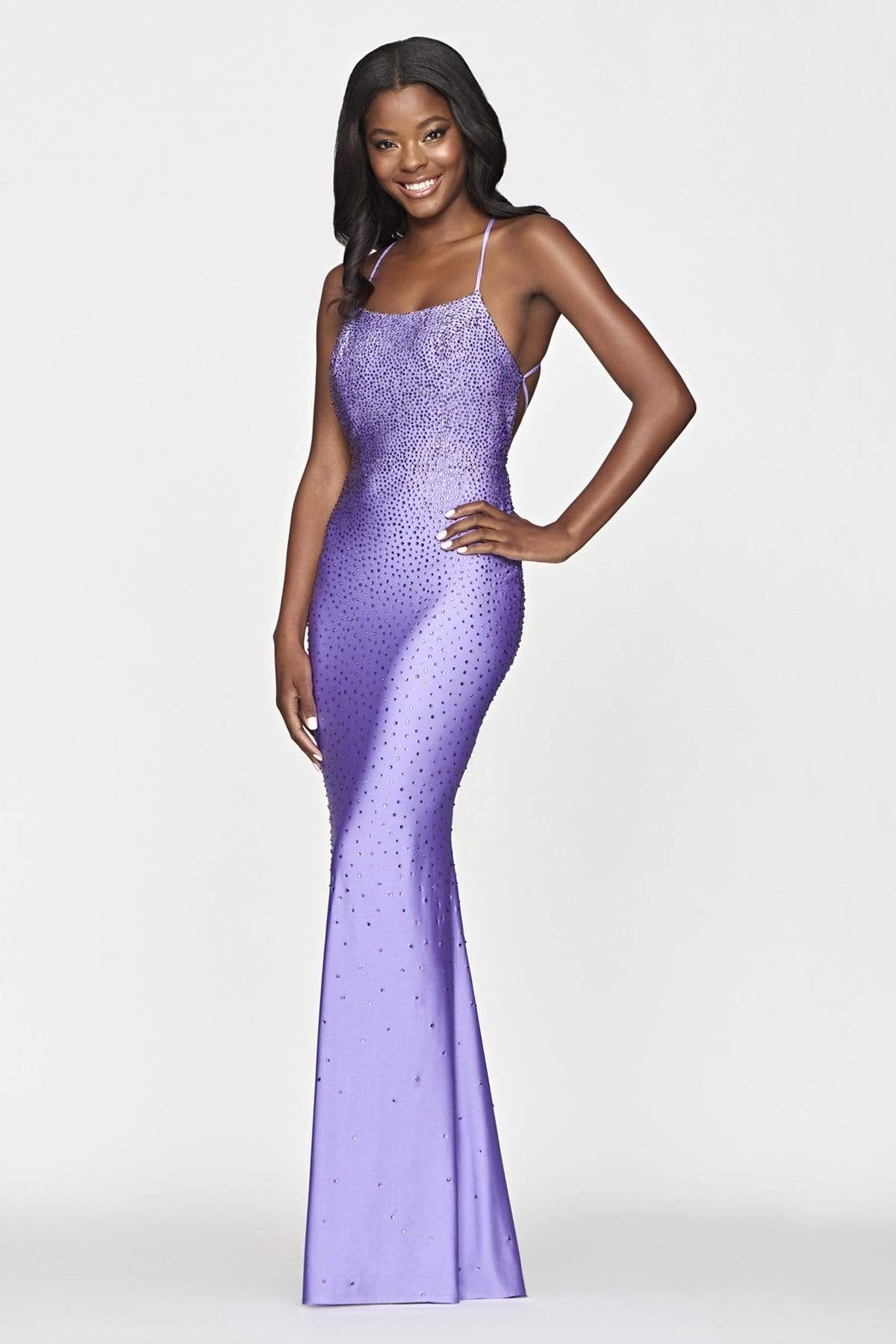 Faviana - S10506 Scoop Fitted Evening Dress Evening Dresses 00 / Lilac