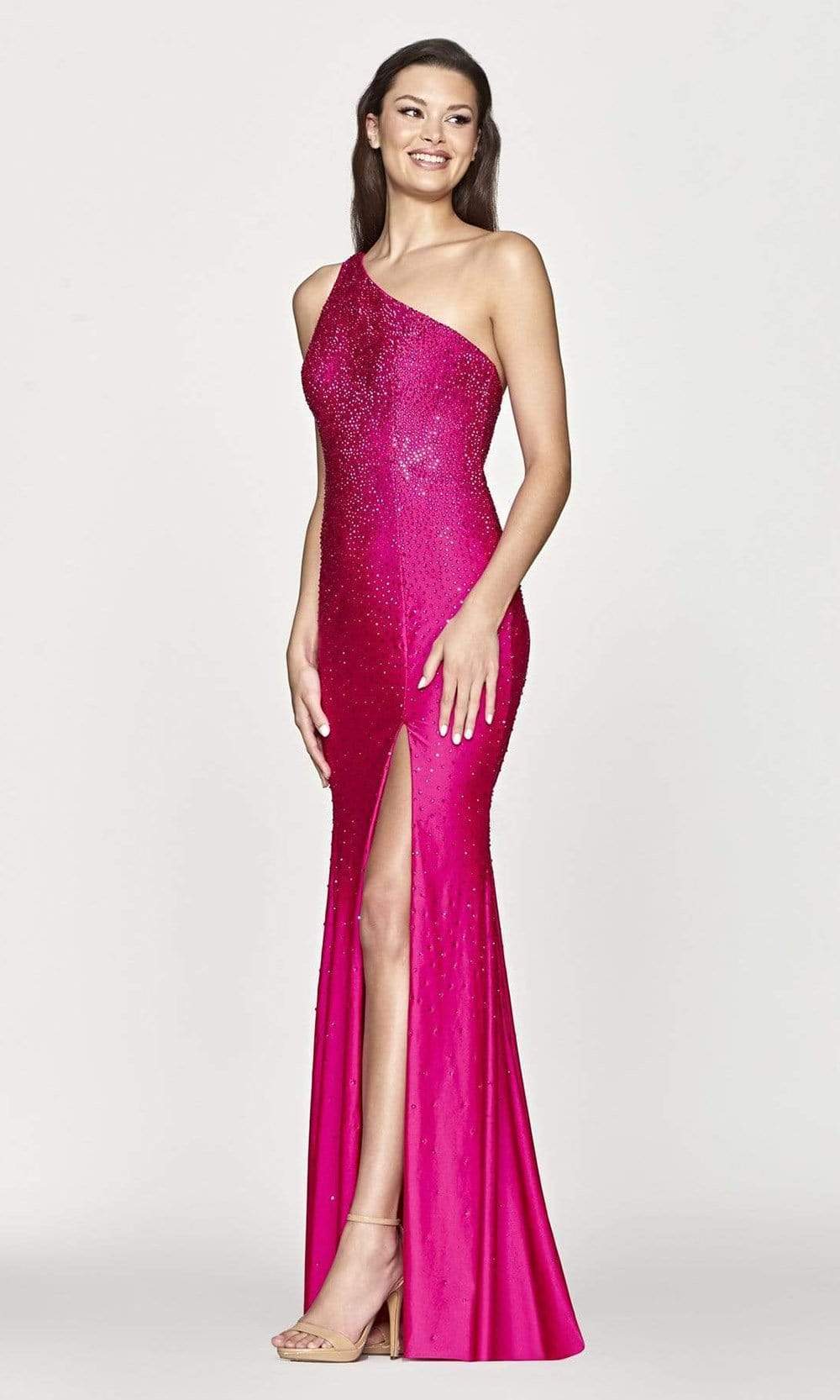 Faviana - S10632 Beaded One Shoulder Gown Prom Dresses
