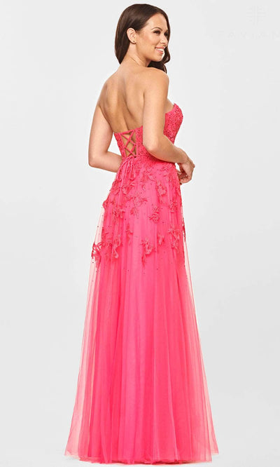 Faviana S10814 - Laced Sweetheart Evening Dress