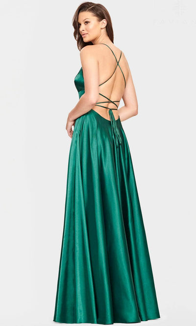 Faviana S10828 - Scoop Neck A-Line Evening Gown Evening Dresses