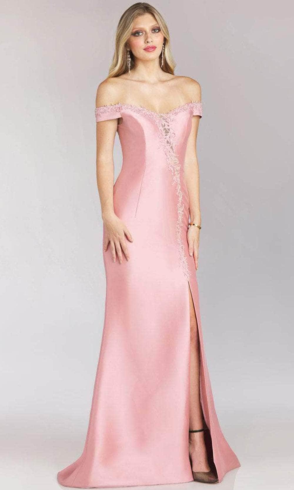 Feriani Couture 18154 - Off-Shoulder Evening Dress Prom Dresses 6 / Rose