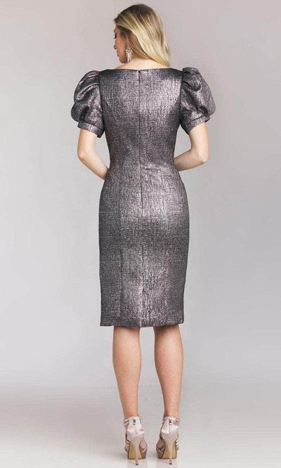 Feriani Couture 18204 - Short Puffed Sleeved Midi Dress Holiday Dresses