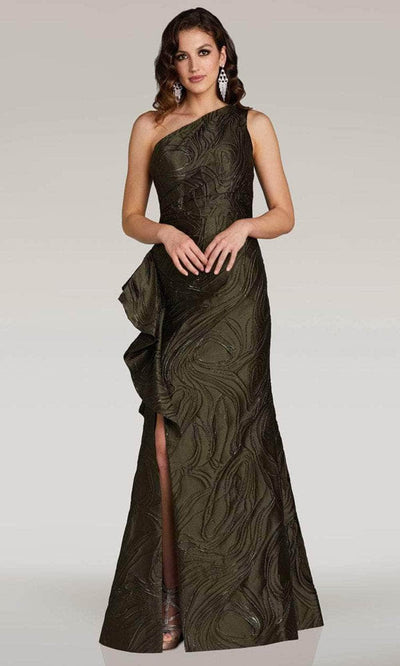 Feriani Couture 18348 - Sleeveless Jacquard Evening Gown Evening Dresses 