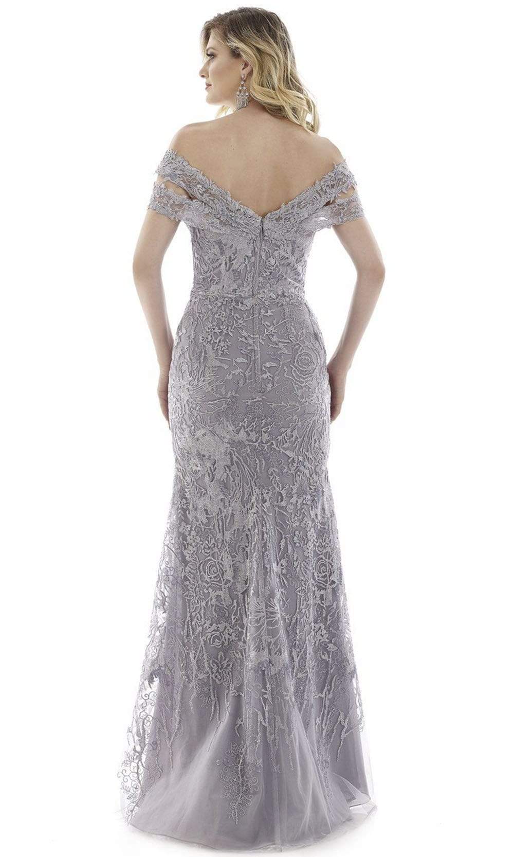 Feriani Couture - 20130 Embroidered Plunging Off Shoulder Dress Mother of the Bride Dresses