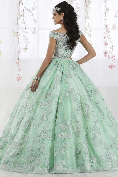 Fiesta Gowns - 56370 Two Piece Floral Off-Shoulder Ballgown Special Occasion Dress