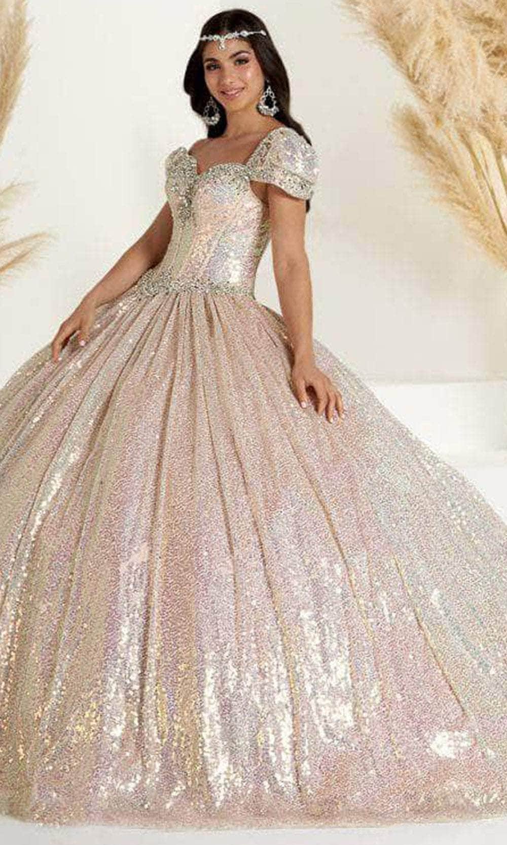 Fiesta Gowns 56450 - Sequined Off-shoulder Ballgown Special Occasion Dress