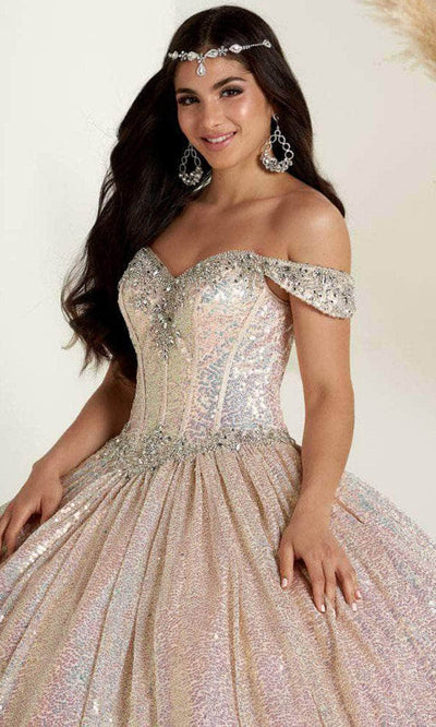 Fiesta Gowns 56450 - Sequined Off-shoulder Ballgown Special Occasion Dress