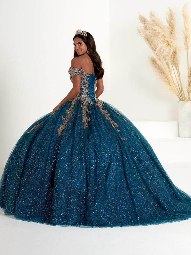 Fiesta Gowns 56453 - Embroidered Fold-over Sweetheart Neck Ballgown Special Occasion Dress