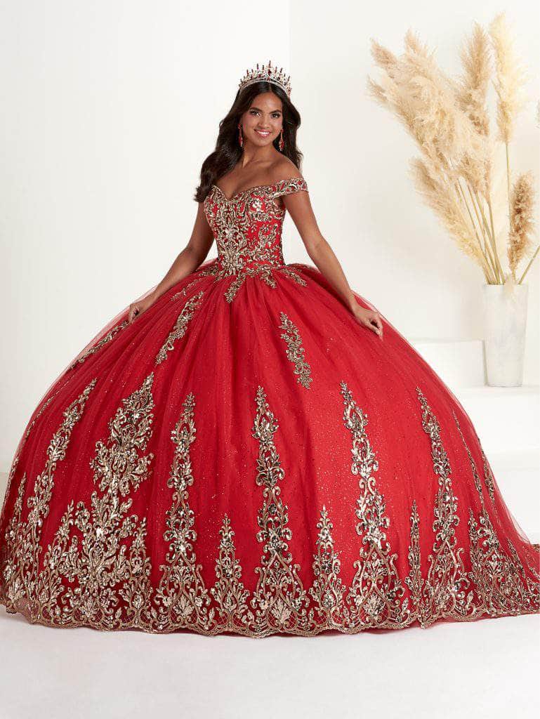 Fiesta Gowns 56455 - Embroidered Off-shoulder Sweetheart Ballgown Special Occasion Dress