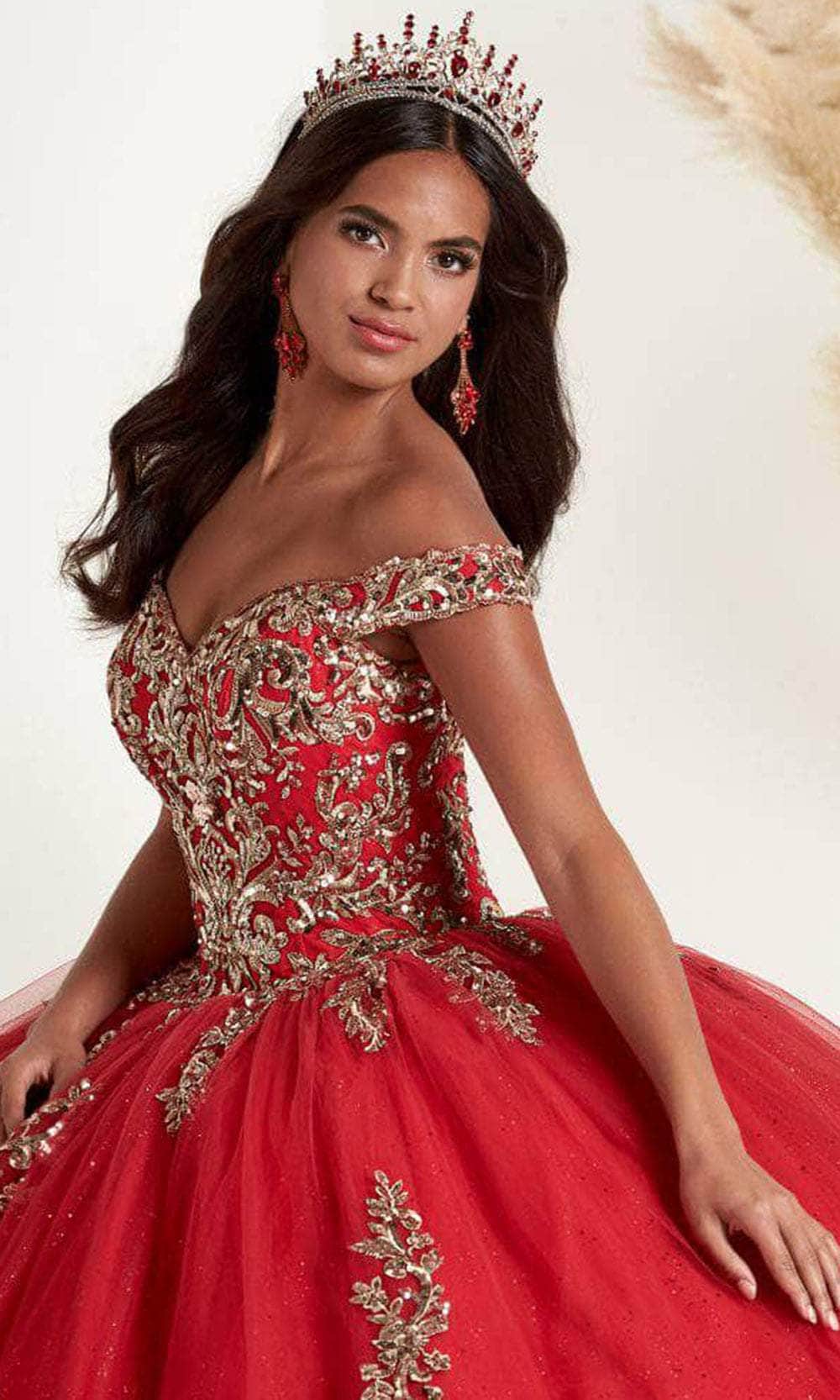 Fiesta Gowns 56455 - Embroidered Off-shoulder Sweetheart Ballgown Special Occasion Dress