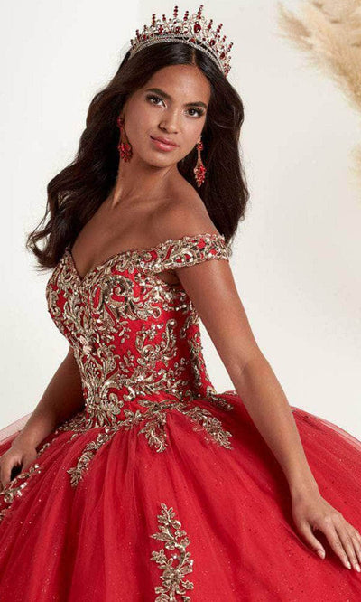 Fiesta Gowns 56455 - Embroidered Off-shoulder Sweetheart Ballgown Special Occasion Dress
