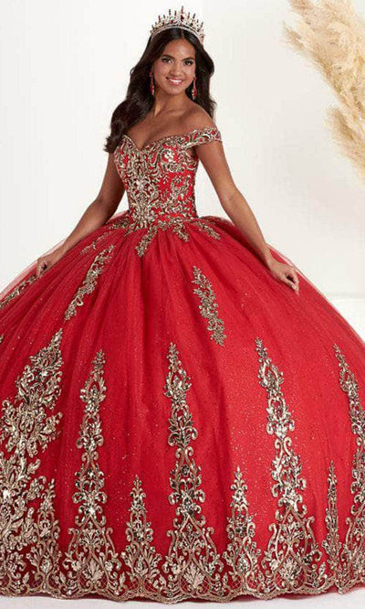 Fiesta Gowns 56455 - Embroidered Off-shoulder Sweetheart Ballgown Special Occasion Dress