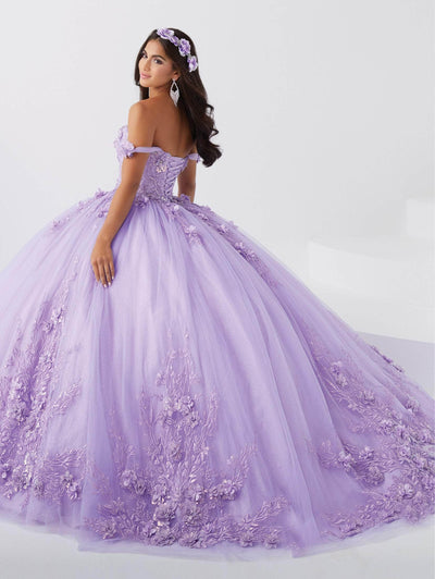 Fiesta Gowns 56467 - Embroidered Floral and Glittery Voluminous Gown Special Occasion Dress