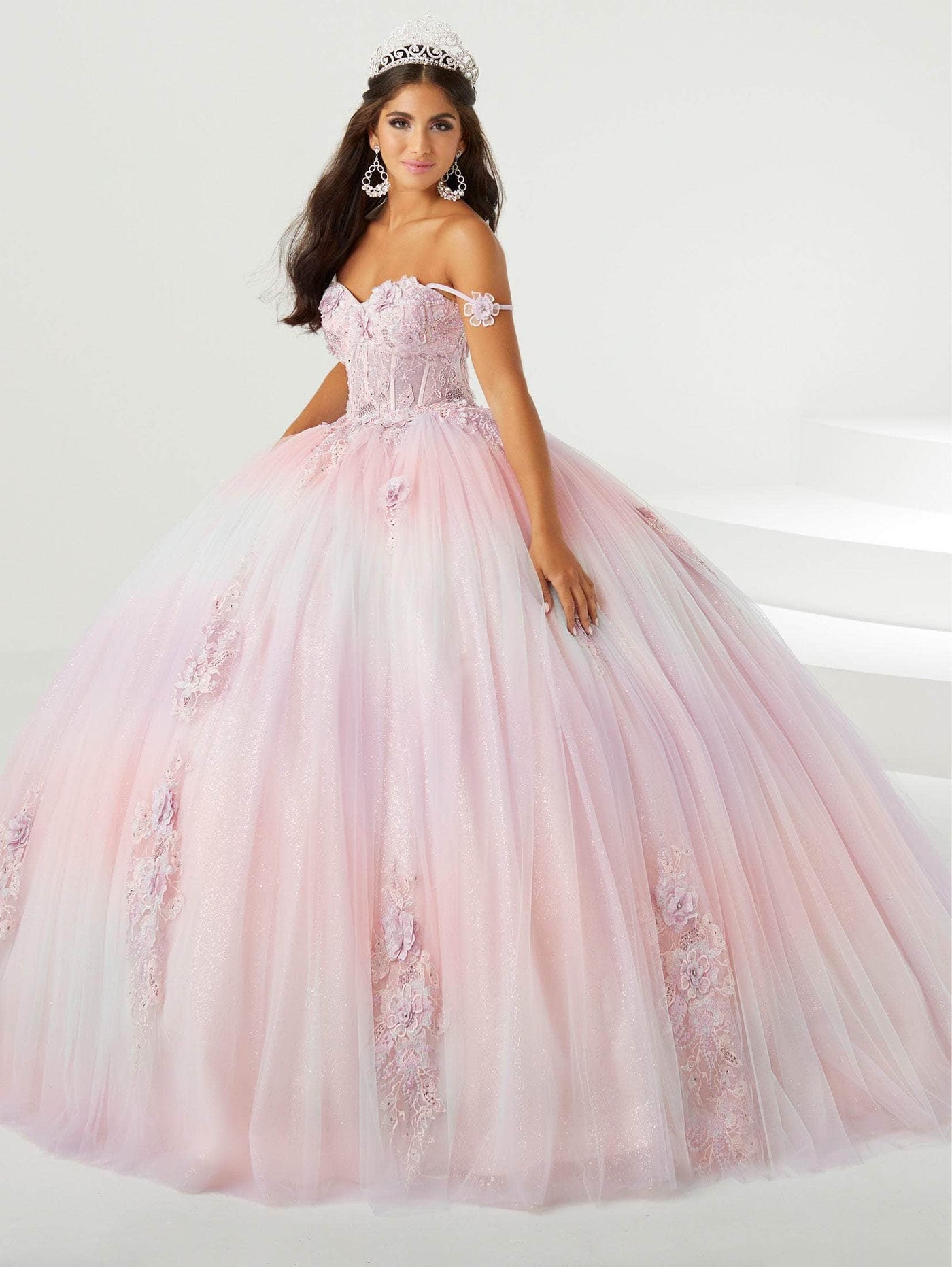 Fiesta Gowns 56469 - Thin Strapped Glittery Ball Gown Special Occasion Dress