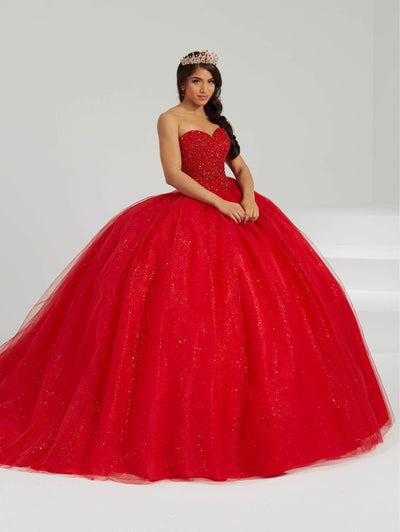 Fiesta Gowns 56480 - Cape-Infused Sweetheart Glittered Gown Special Occasion Dress