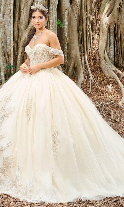 Fiesta Gowns 56493 - Sequin Embellished Off-Shoulder Ballgown Ball Gowns