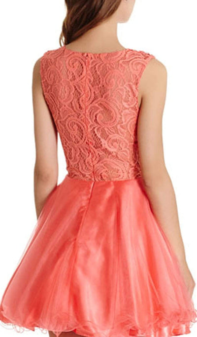 Floral Lace A-line Homecoming Dress Dress