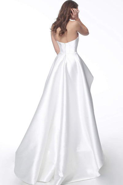 Jovani - 67123 Strapless Sweetheart Long Dress In White and Black