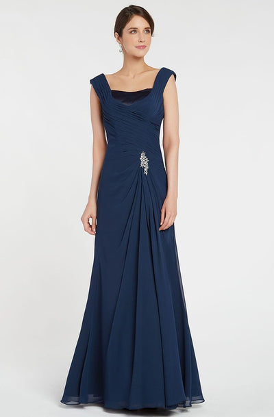 Alyce Paris - 29300SC Ruched Off Shoulder Chiffon Gown