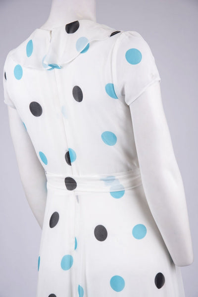 Gabby Skye - 56814MG Polka Dot Flutter Dress In Multi-Color