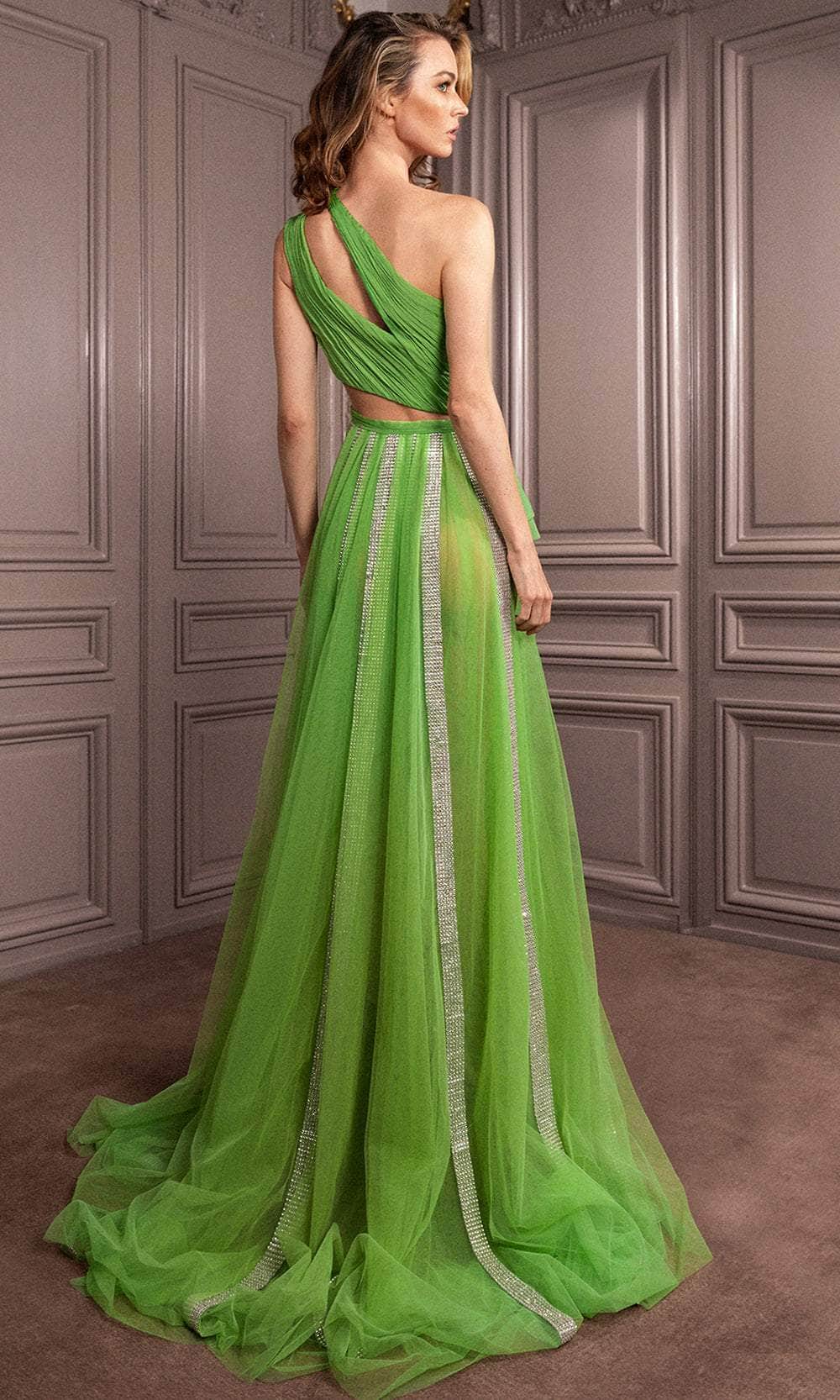 Gatti Nolli Couture GA-6772 - Asymmetrical Cutout Evening Dress Evening Dresses