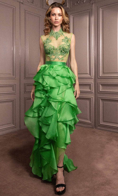Gatti Nolli Couture GA-6796 + GA-6745 - Ruffle Trimmed Evening Dress Evening Dresses