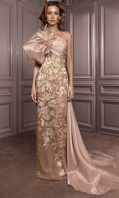 Gatti Nolli Couture GA-7080 - Oversized Floral Evening Dress Evening Dresses 0 / Multi