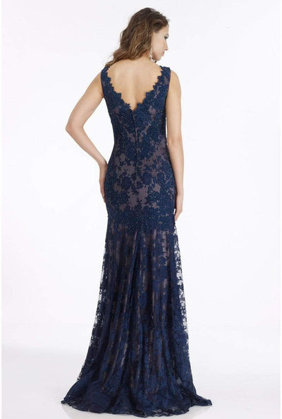 Gia Franco - 12007 Adorned Floral Lace Trumpet Gown Special Occasion Dress