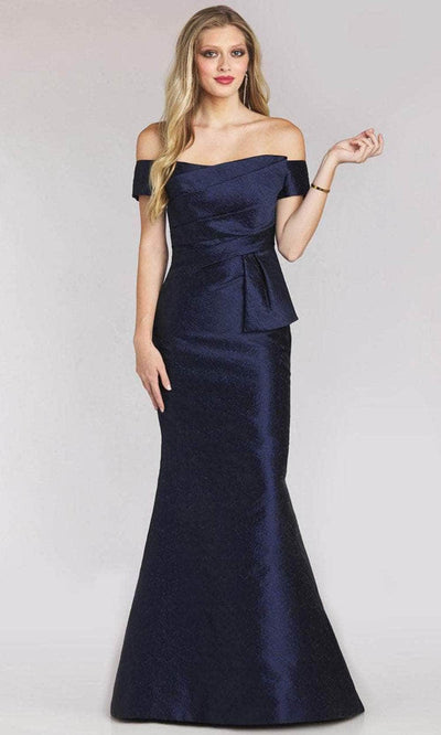 Gia Franco 12152 - Off Shoulder Mermaid Evening Dress Special Occasion Dress 6 / Navy