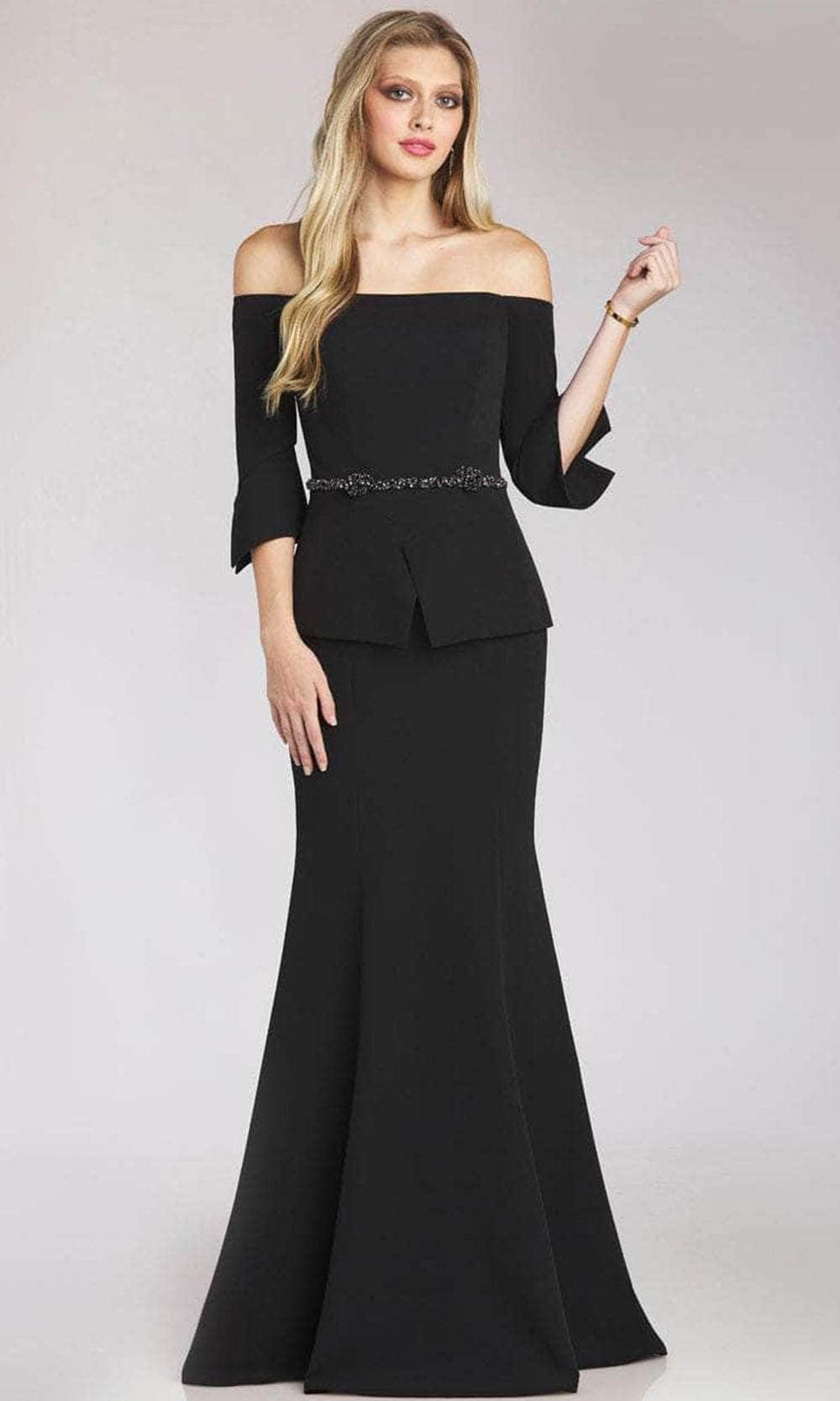 Gia Franco 12200 - Straight Across Mermaid Evening Gown Mother of the Bride Dresess 8 / Black