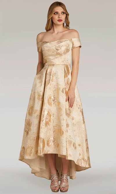 Gia Franco 12251 - Off Shoulder High Low Dress Prom Dresses 2 / Champagne