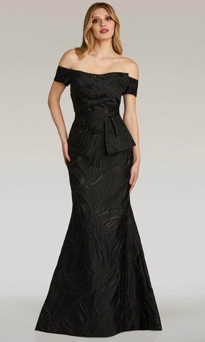 Gia Franco 12255 - Bow Ornate Mermaid Evening Dress Evening Dresses 2 / Black