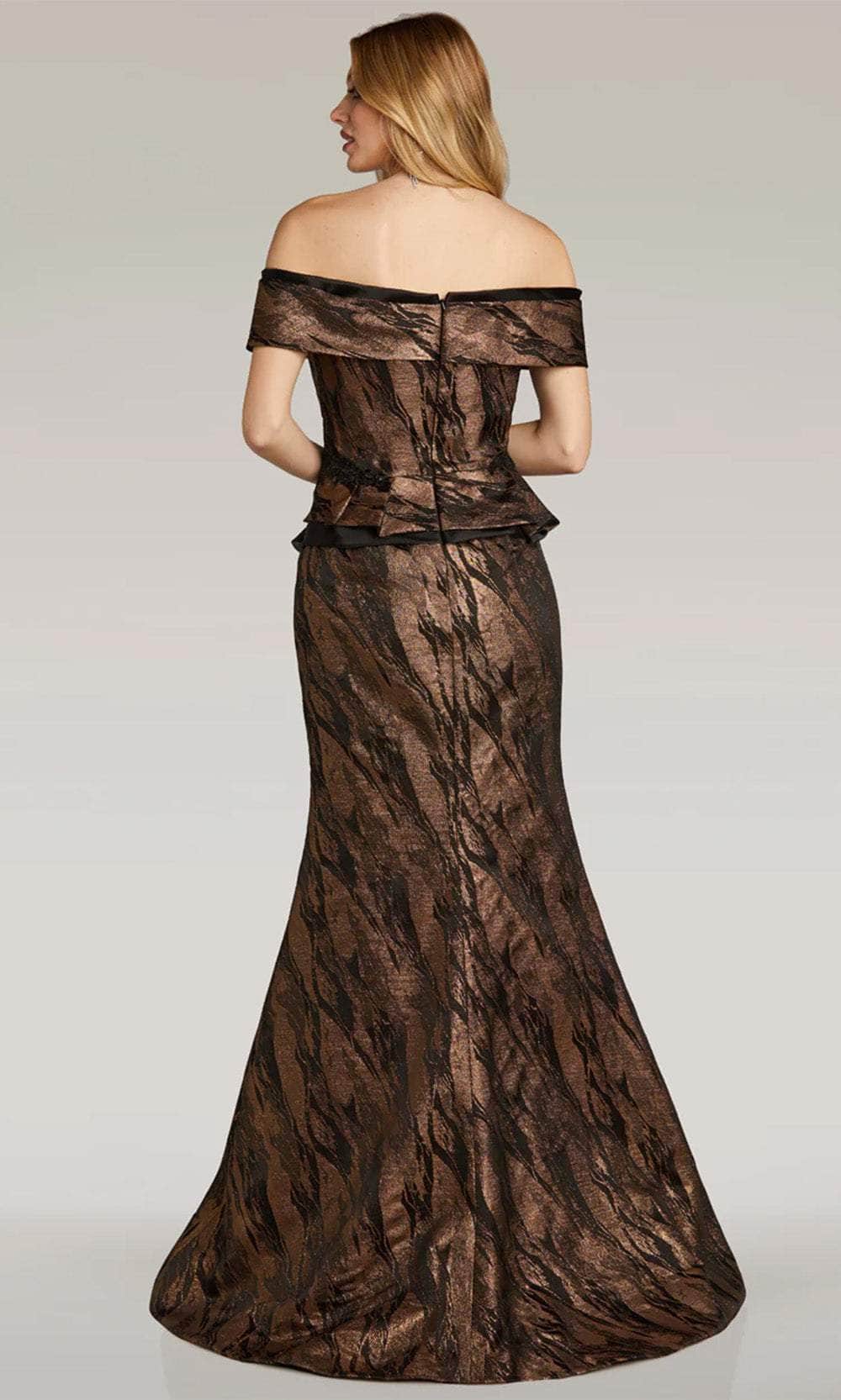 Gia Franco 12267 - Draped Peplum Evening Gown Evening Dresses 