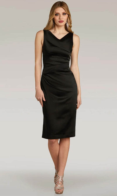 Gia Franco 12281 - Sleeveless Cowl Dress Evening Dresses 2 / Black