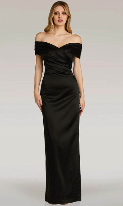Gia Franco 12283 - Ruched Sheath Evening Dress Evening Dresses 2 / Black