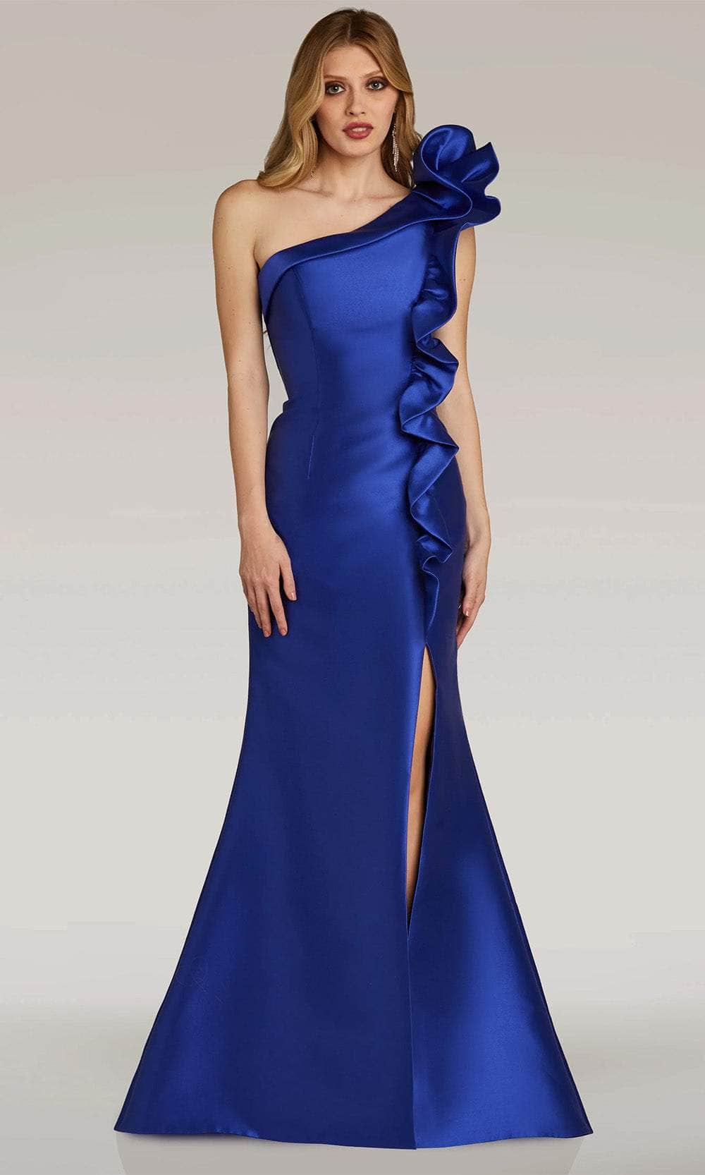 Gia Franco 12314 - Ruffle Accent Evening Dress Evening Dresses 2 / Royal