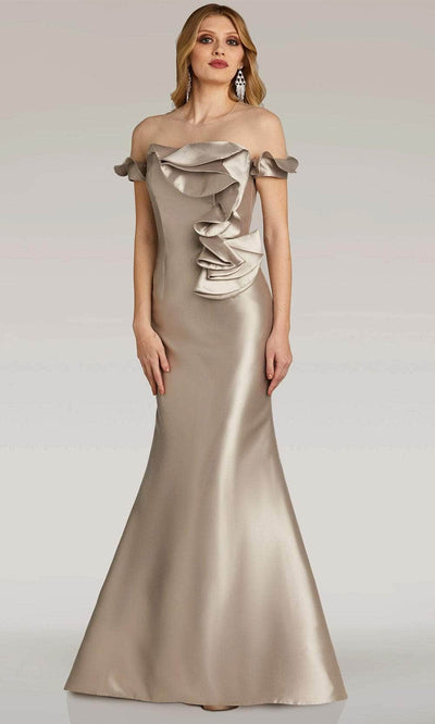 Gia Franco 12315 - Illusion Mikado Evening Dress Evening Dresses 2 / Silver