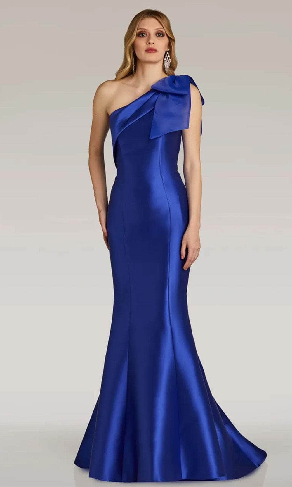Gia Franco 12316 - Draped Bow Evening Dress Evening Dresses 2 / Royal