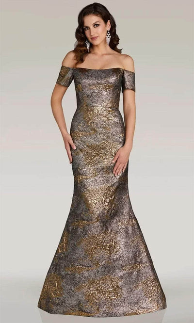 Gia Franco 12376 - Metallic Off Shoulder Evening Dress Evening Dresses 