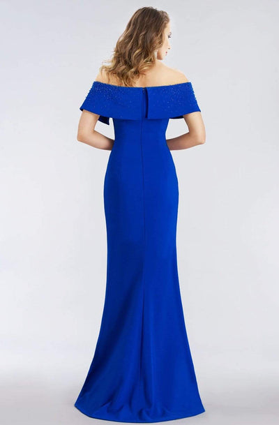 Gia Franco - 12956 Off-Shoulder Sheath Dress with Slit Evening Dresses
