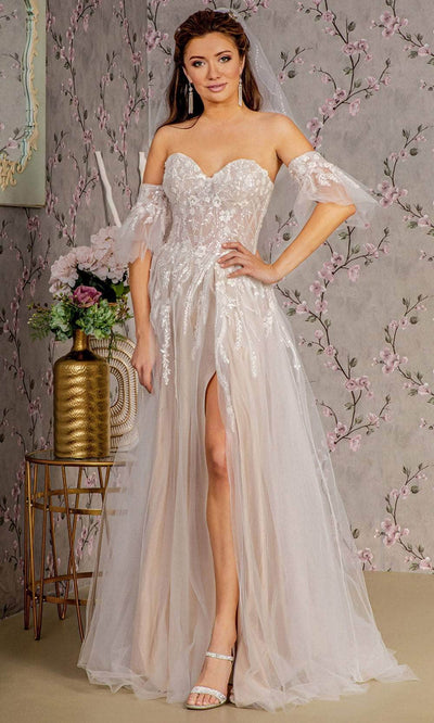 GLS by Gloria Bridal GL3427 - Strapless Sweetheart Wedding Dress Wedding Dresses XS / Ivory /Champagne