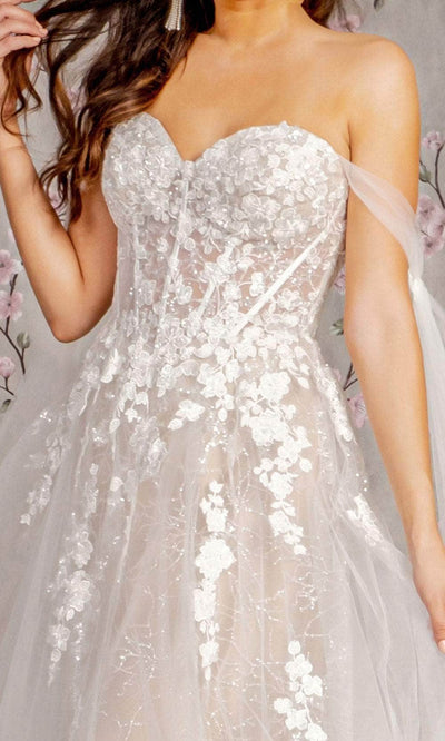 GLS by Gloria Bridal GL3428 - Corset Floral Wedding Dress Wedding Dresses