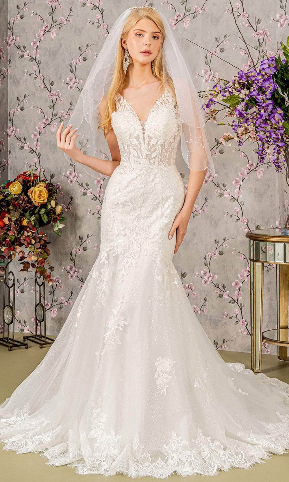 GLS by Gloria Bridal GL3487 - Sleeveless Mermaid Bridal Gown Wedding Dresses XS / Ivory