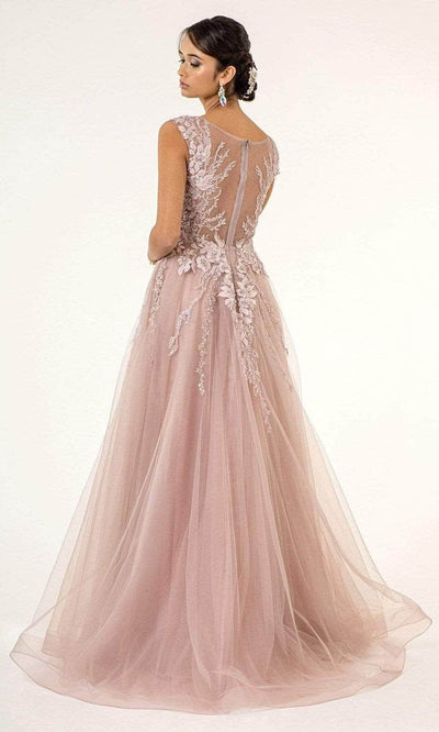 GLS by Gloria GL1923 - Embellished Cap Sleeve Prom Dress Prom Dresses L /Dusty Rose