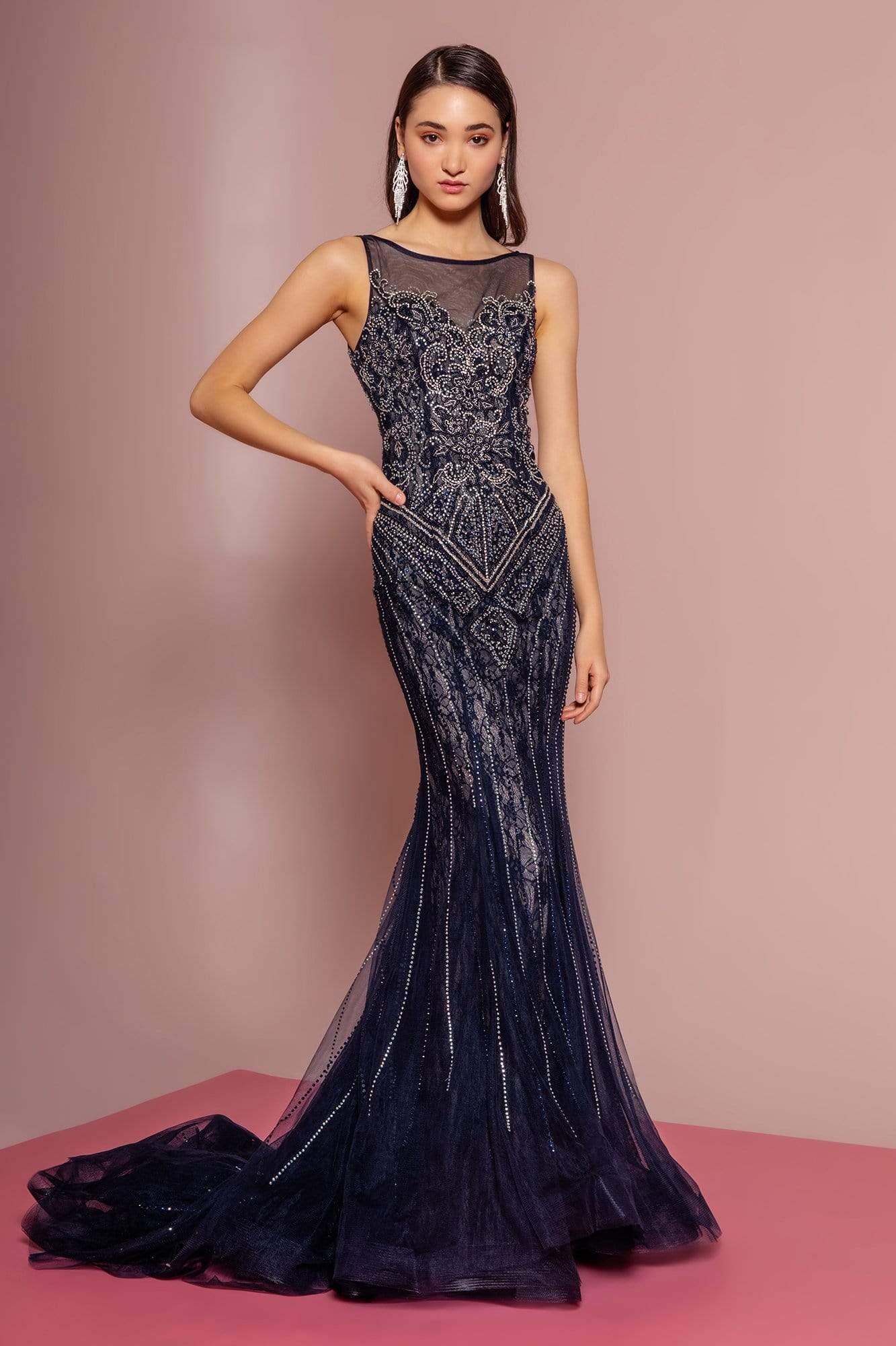 GLS by Gloria - Mermaid Dress GL2685 In Blue