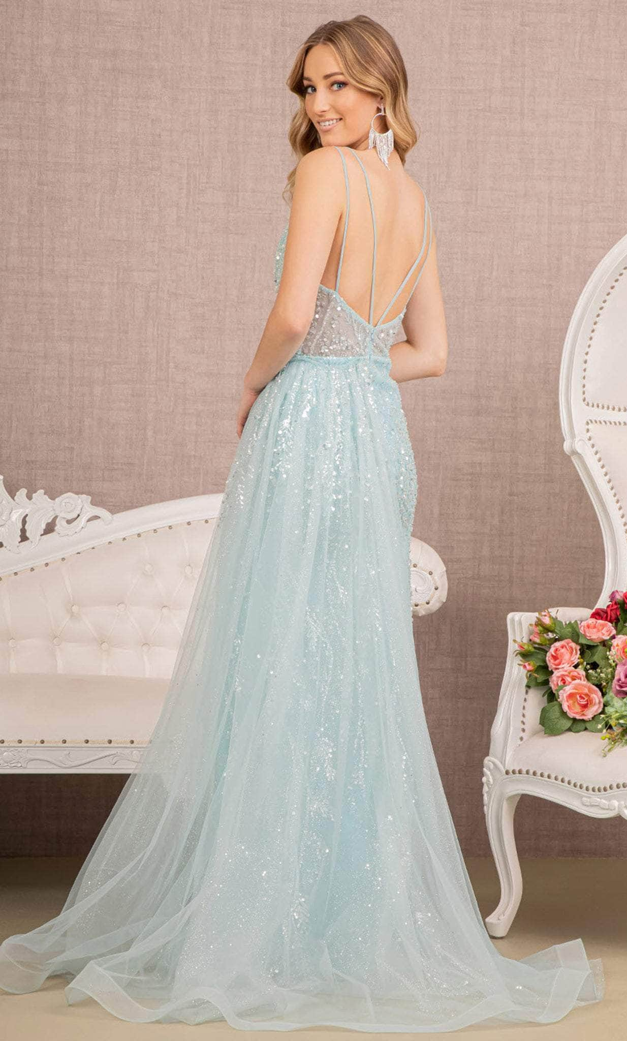 GLS by Gloria GL3119 - Sleeveless Sequin Prom Gown Special Occasion Dress