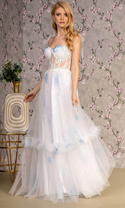 GLS by Gloria GL3208 - Embroidered A-Line Gown Prom Dresses XS / Ivory
