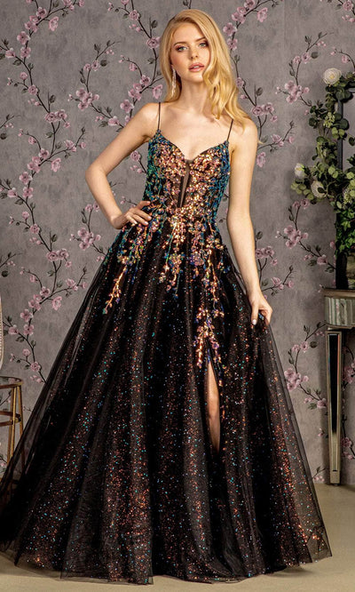 GLS by Gloria GL3218 - Glitters Corset Evening Dress Evening Dresses XS / Black