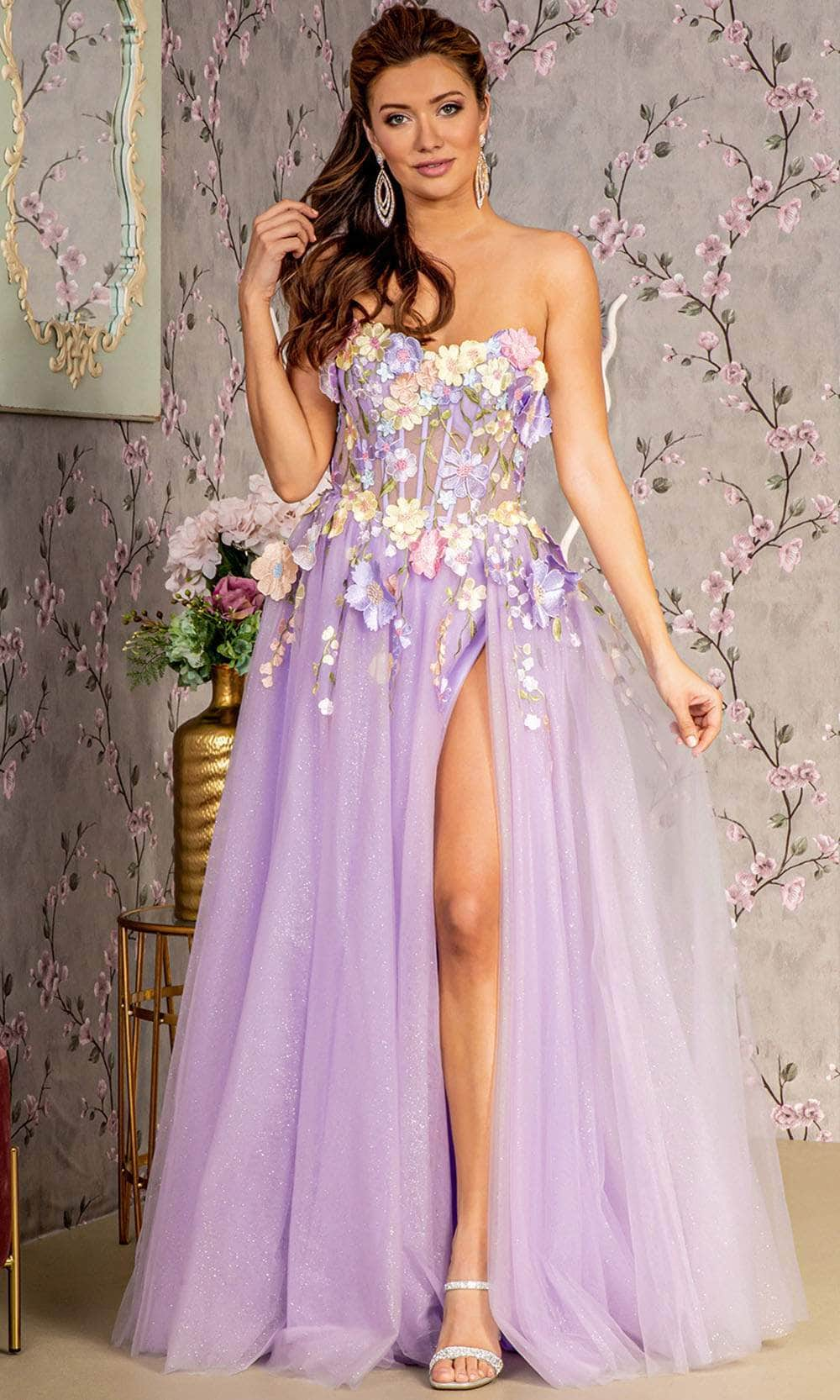 GLS by Gloria GL3233 - Sweetheart Neck A-Line Gown Prom Dresses